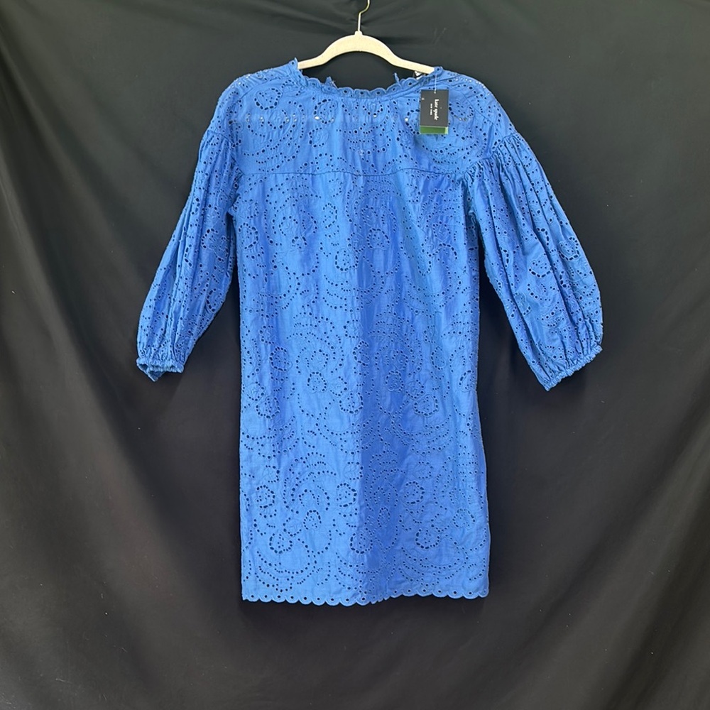 Kate Spade Blue Sheath Dress with Bateau Neckline